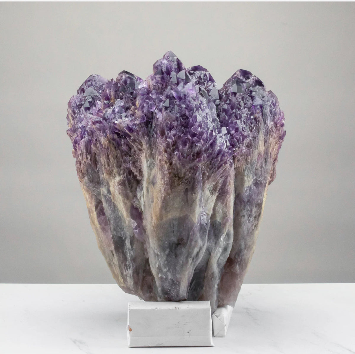 Elestial Amethyst Cluster Point from Brazil - 88lbs / 14"